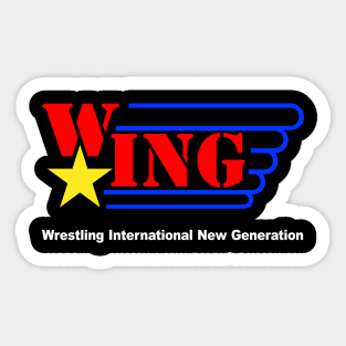 WING WRESTLING INTERNATIONAL NEW GENERATION W*ING Sticker